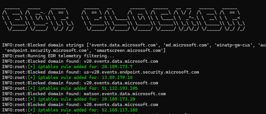 Effective EDR Telemetry Blocking via Person-in-the-Middle Network Filtering Attacks