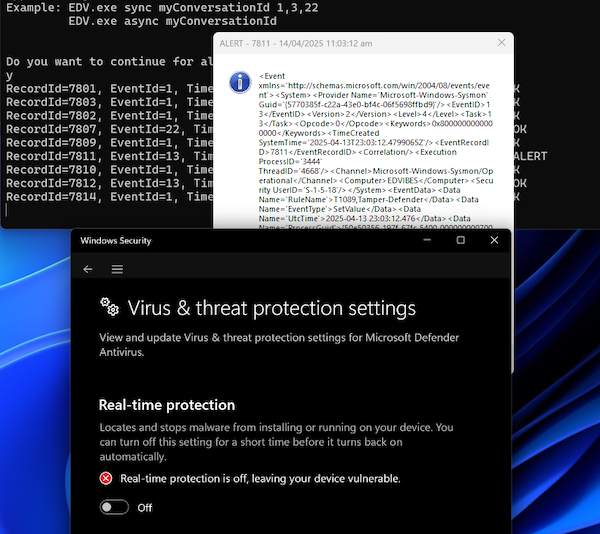 Windows Defender disabled