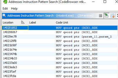 kernel mov instruction