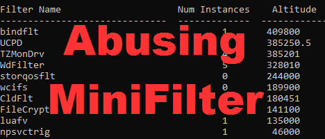 Abusing MiniFilter Altitude to blind EDR