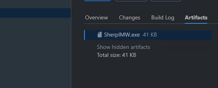 Artifact ready