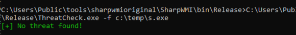 No ThreatCheck detection